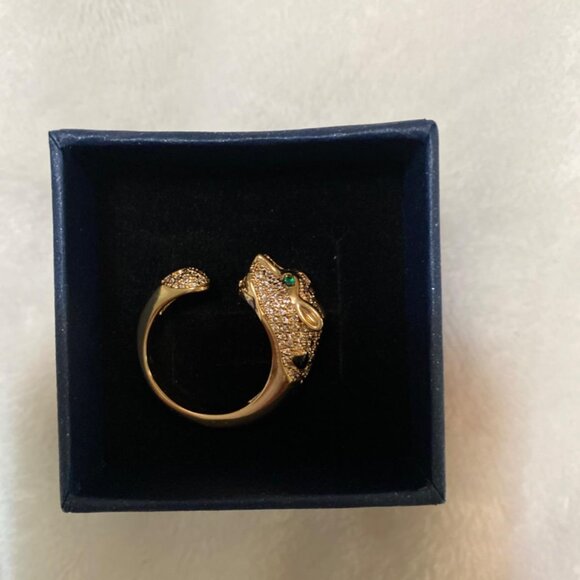 Neiman Marcus Emerald Golden Panther Ring - Picture 4 of 4